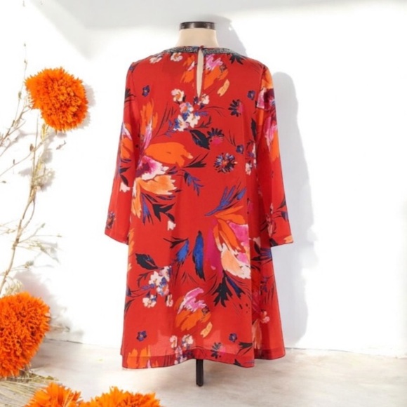 Maeve Sketched Peonies Tunic Dress by Anthropologie - Picture 10 of 15